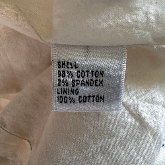 TALBOTS Blazer 16 Piped Textured Jacket Cream W/Black Dash Line Pattern 3 Button - Picture 13 of 15